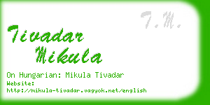 tivadar mikula business card